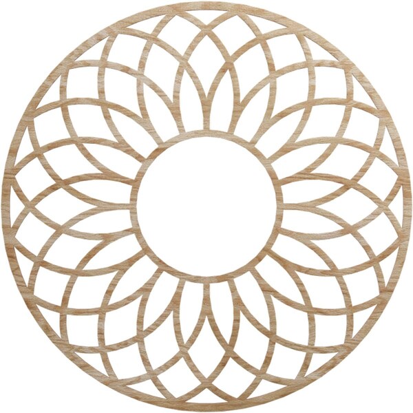 Ekena Millwork Cannes Wood Fretwork Pierced Ceiling Medallion, Red Oak, 40"OD x 13 5/8"ID x 3/8"T CMWP40X40X0375CNRO - main